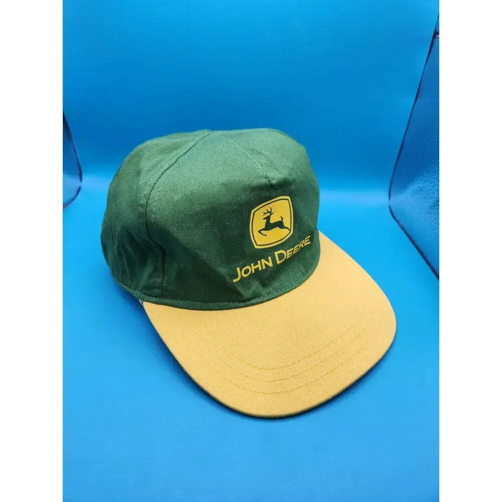John Deere Hat Cap Snap Back Youth Boys Green Yellow Adjustable Logo